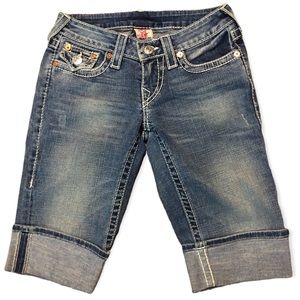 True Religion Women’s Capri Jean Shorts